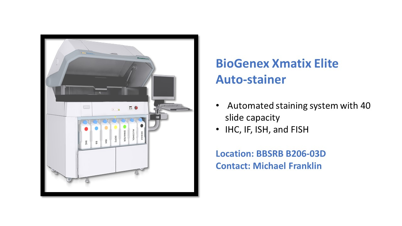 Description of BioGenex Xmatix Elite Auto-stainer