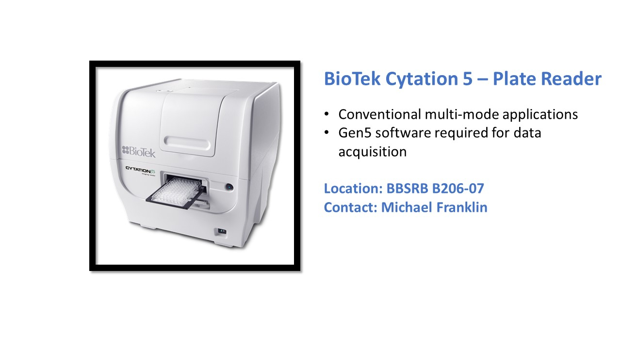 Description of Biotek Cytation 5 - Plate Reader