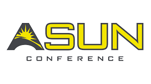ASUN conference logo: A with sun in the middle; SUN in yellow letters
