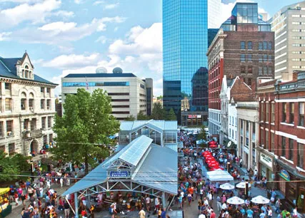 view of the crowd at the 5/3 Pavilion in downtown Lexington, KY