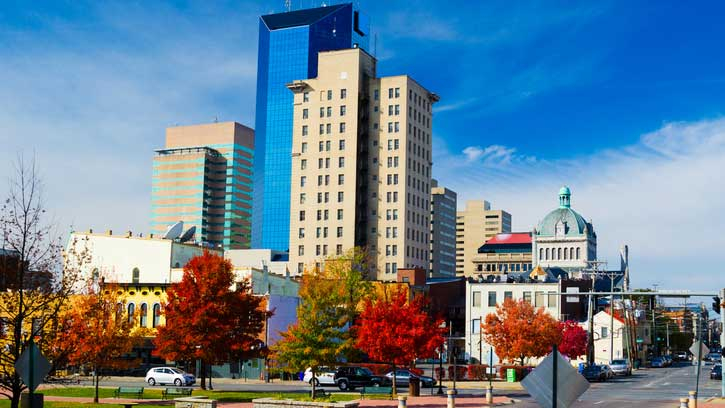 downtown Lexington, Ky, in the fall