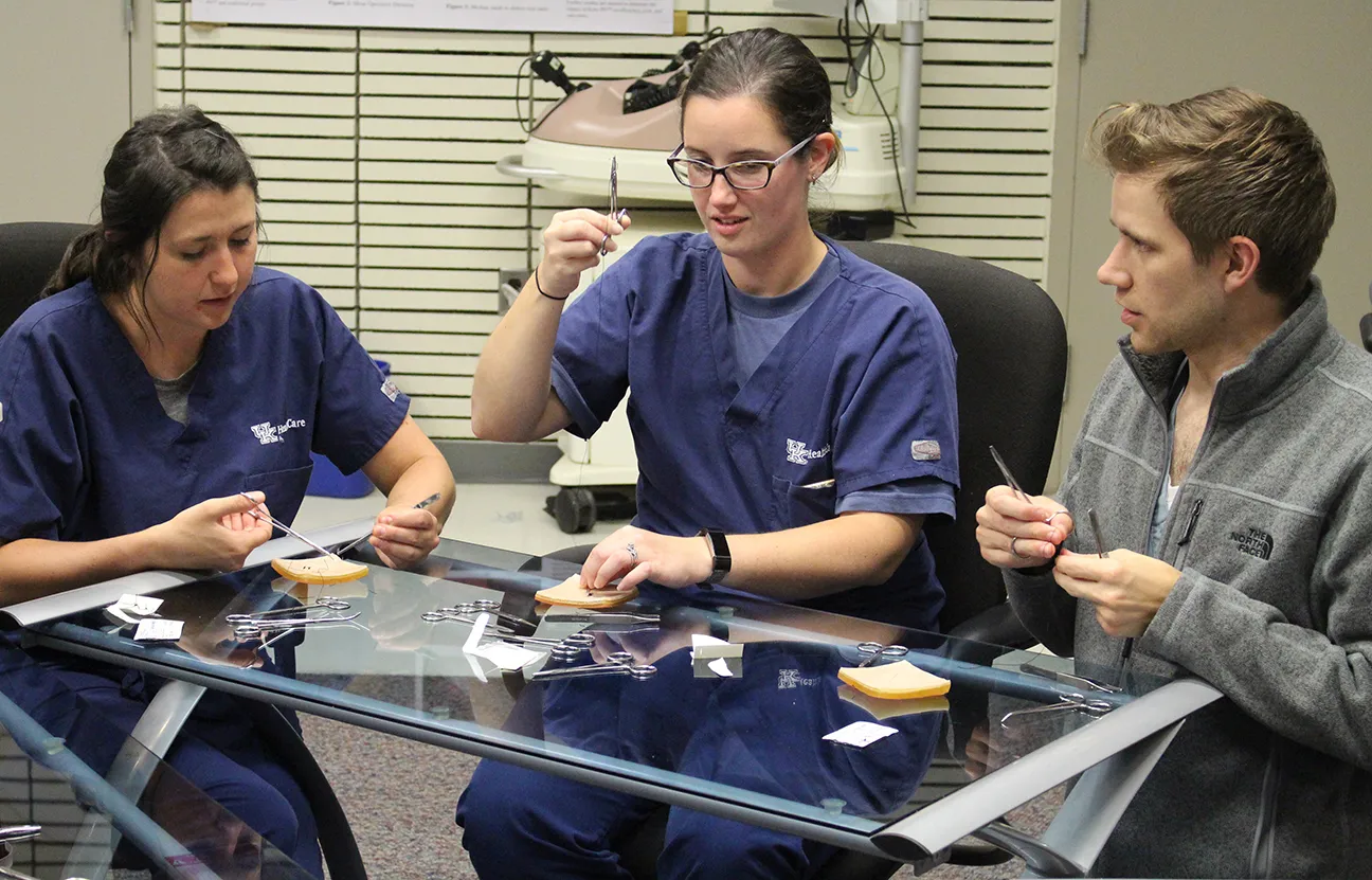 Prelim residents in suture training