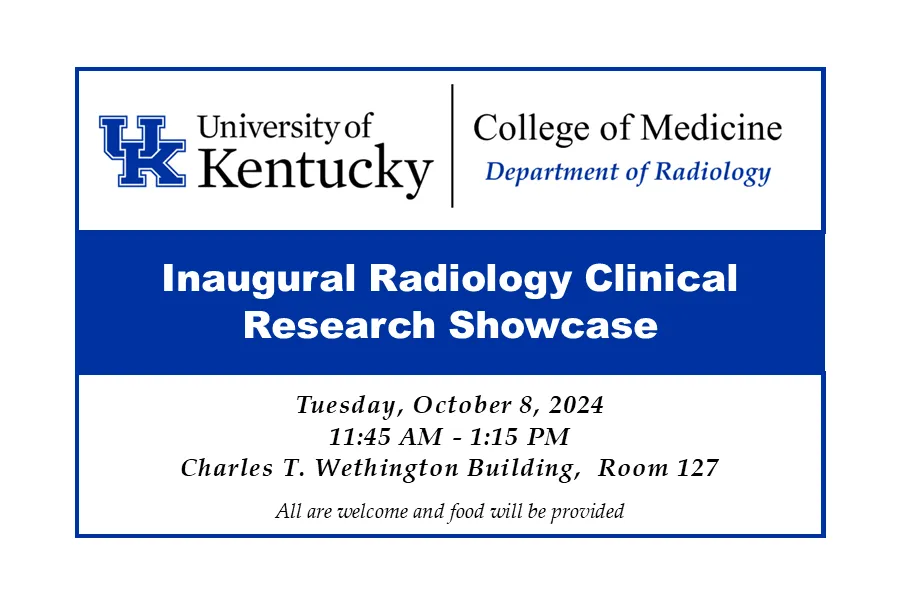 Inaugural Radiology Research Showcase Flyer