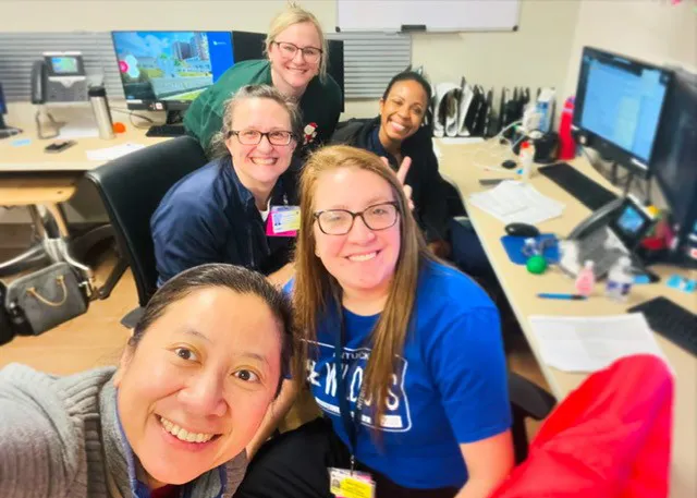 Pictured front to back: Dr. Sithisarn (PD), Kelsey Moorman, Courtney Kantzler, Becky Von Handorf, and Ianna Blanchard