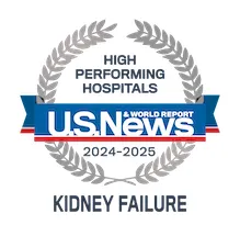 US News and World Report: High Performing Hospitals (2024 - 2025) Award for Kidney Failure