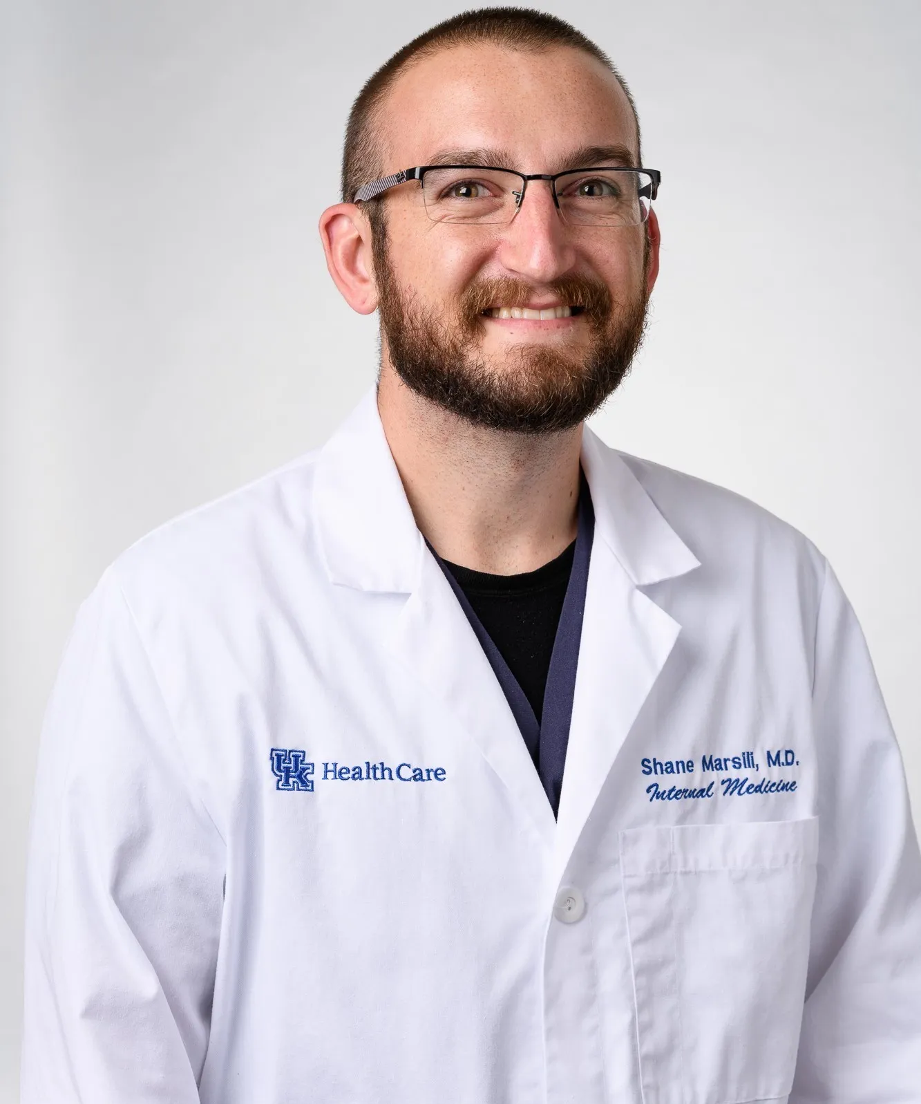 Shane Marsili in white coat