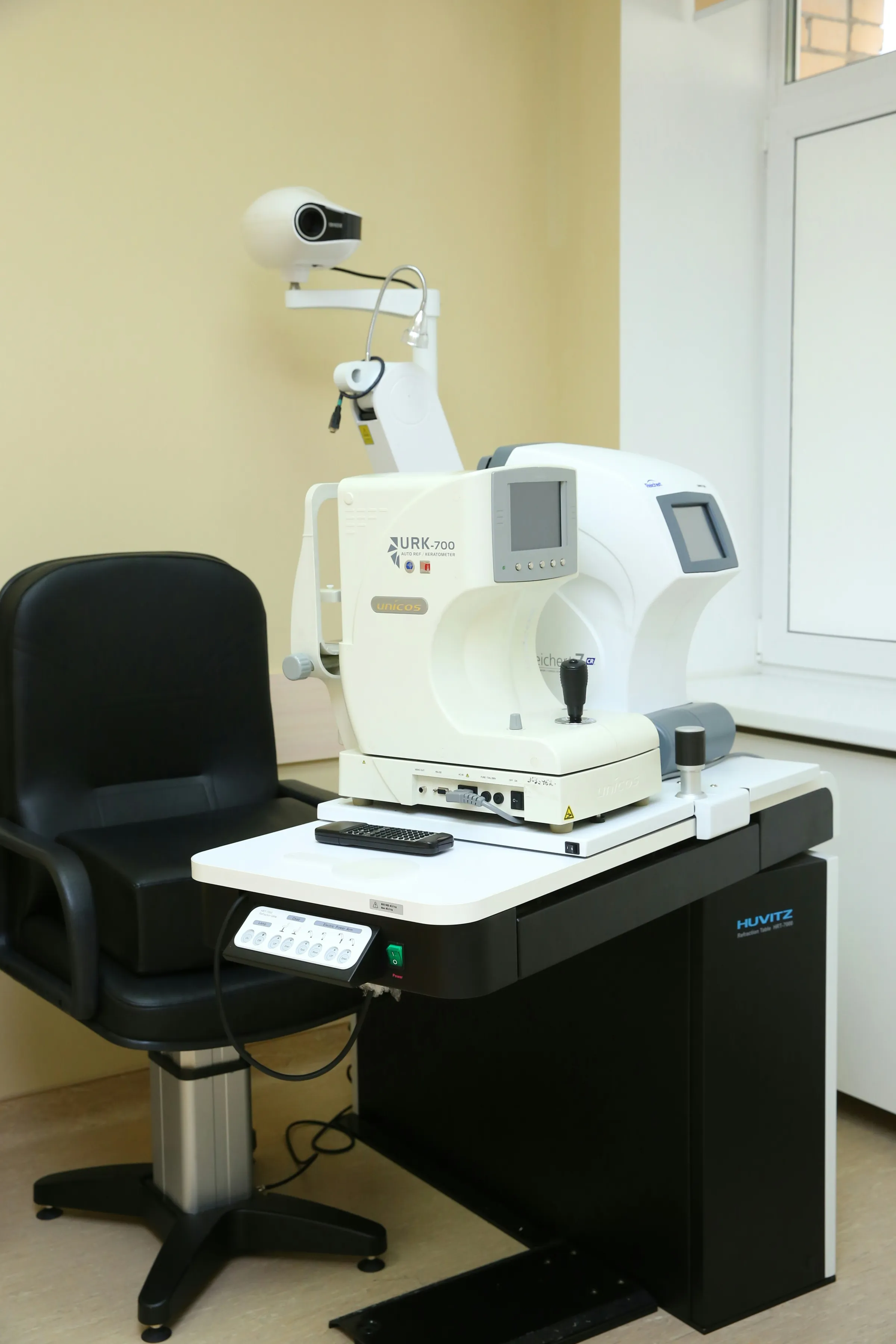 Cancer screening device on table