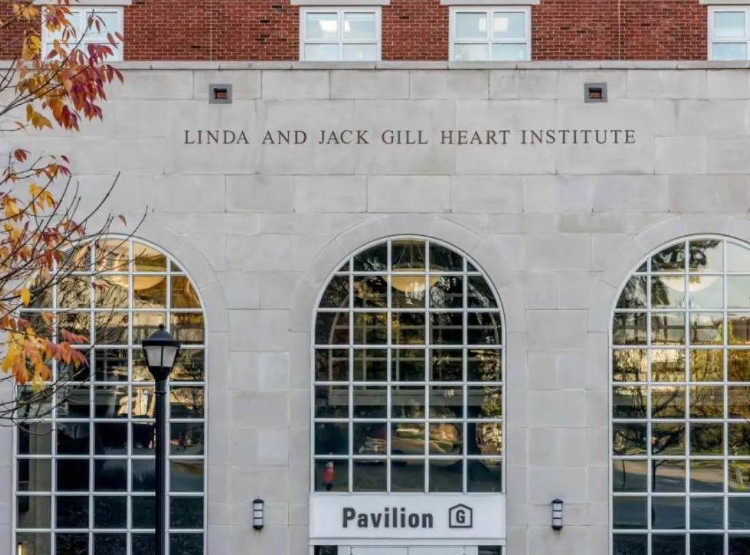 Exterior view of the Gill Heart and Vascular Institute