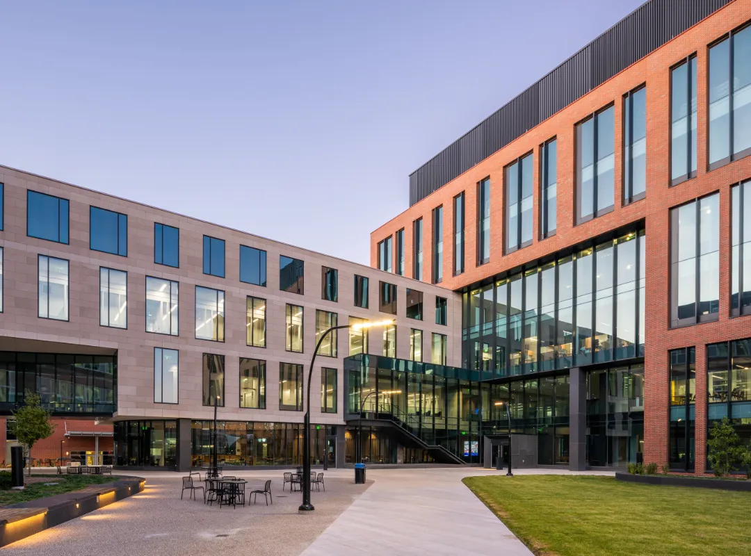 A wide shot of the Healthy Kentucky Research Building