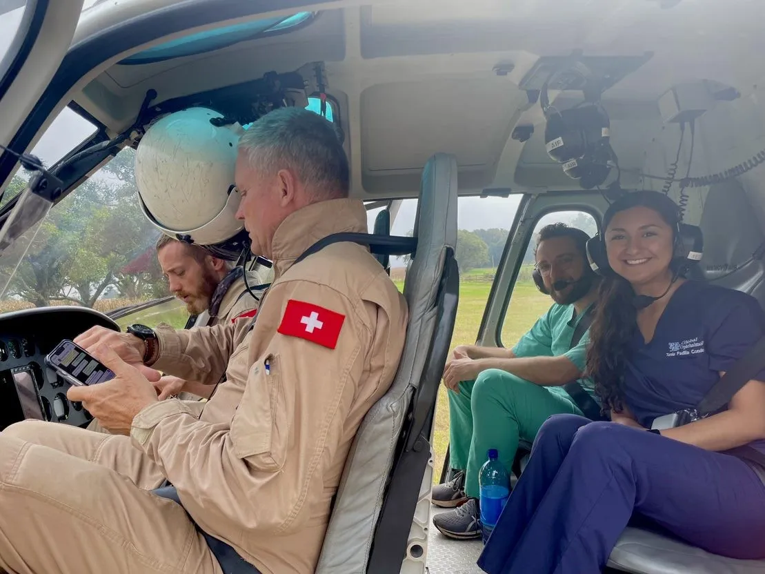 Dr. Tania Padilla-Conde flying to the Eswatini location