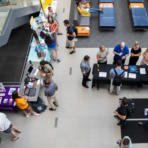 Fair in the pharmacy building.