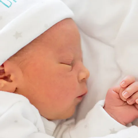 Sleeping infant baby.