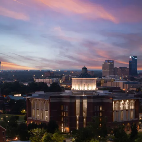 evening view of UK Campus