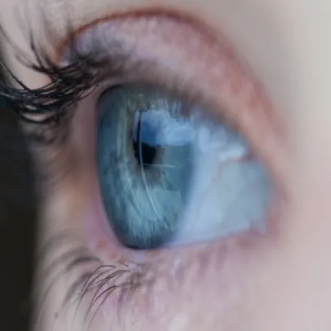 Close up of a blue eye.