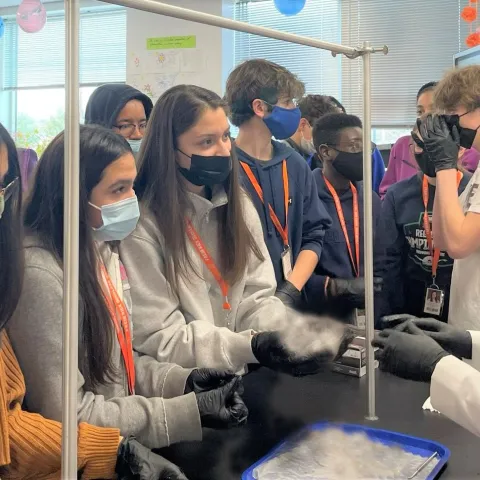 Students in a lab