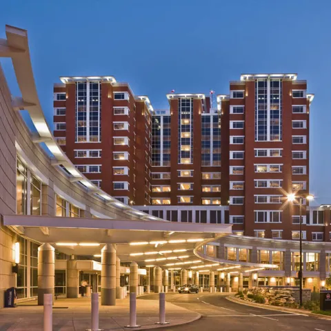 UK Chandler Hospital at night