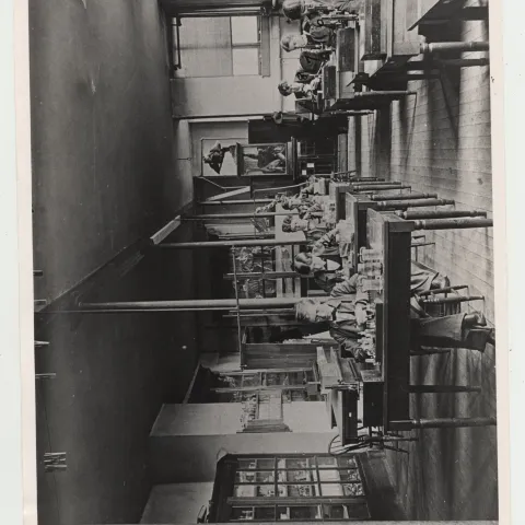 Physiology class being taught in early 20th century