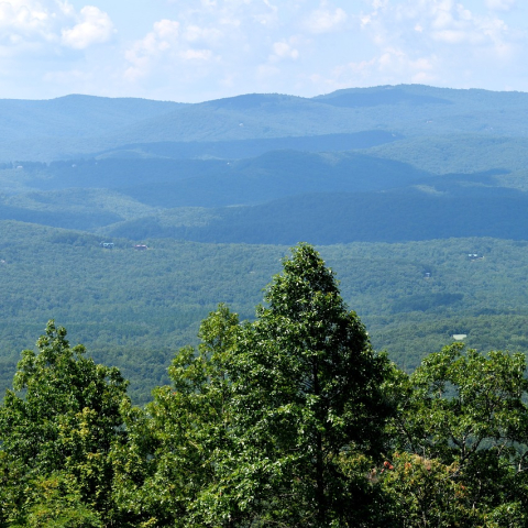 Daytime view of the Appalachian Mountains