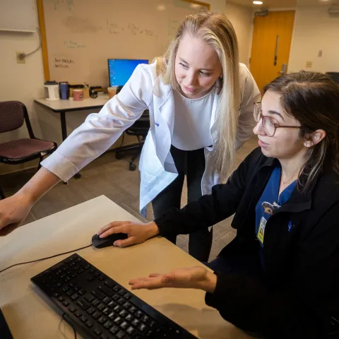 OBGYN Residents working on computer