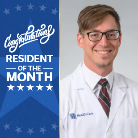 Congratulations to Neurology Resident of the Month Dr. Wilkerson.