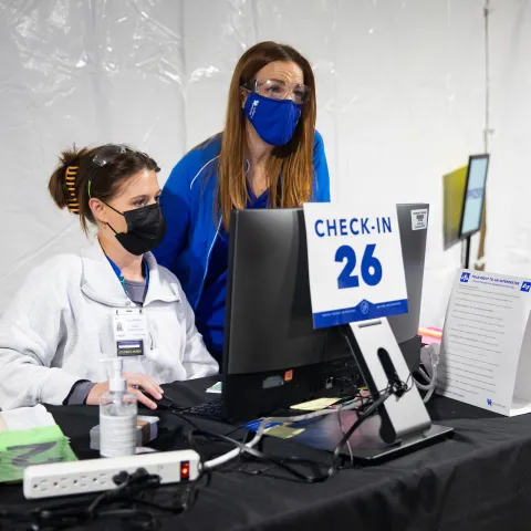 Check In Vaccination Station
