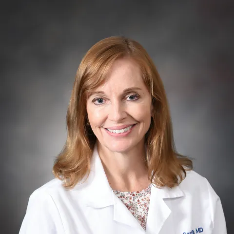 Female provider in white coat