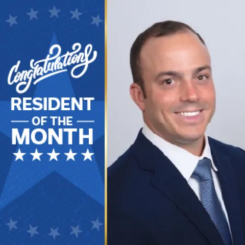 Congratulations to Neurology Resident of the Month Sergio Jacinto