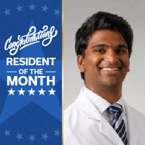 Congratulations to Neurology Resident of the Month Pranav Prabu