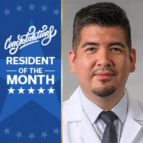 Congratulations to Neurology Resident of the Month Dr Carlos Palomino