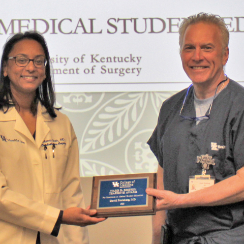 Ward Griffen medical student teaching award - Dr. David Rodeberg