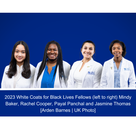 2023 White Coats for Black Lives Fellows (left to right) Mindy Baker, Rachel Cooper, Payal Panchal and Jasmine Thomas [Arden Barnes | UK Photo]