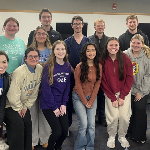 Jeffrey “Jack” Kuerzi and David “Clay” Williams, fourth-year medical students, spoke with students at the Appalachian Career Training in Oncology (ACTION) Program.