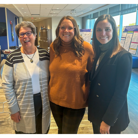 Dr. Melinda Joyce, Sarah Inman, and Dr. Deanna Morris pictured at the inaugural student research showcase