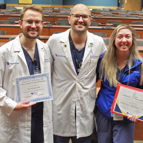 Charles H. Nicholson MD Fellowship in General Surgery: Kyle Murphy, MD, and the EAST Travel Scholarship: Katherine McClain, MD 