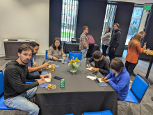 Students and faculty write personal notes to Dr. Estus and Dr. Lee. 