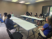 SPARKlers meet with Kentucky River District Health Department Chief Operations Officer Melissa Slone, DSW, CSW and Harm Reduction Program Coordinator JoAnn Vanzant