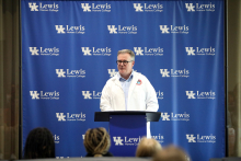 Luke Bradley speaking