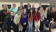 Jeffrey “Jack” Kuerzi and David “Clay” Williams, fourth-year medical students, spoke with students at the Appalachian Career Training in Oncology (ACTION) Program.