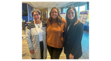 Dr. Melinda Joyce, Sarah Inman, and Dr. Deanna Morris pictured at the inaugural student research showcase