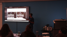 Presenter speaks during POCUS event