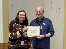 Graduate poster award winner. 