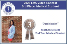2026 LMS Video Contest Winner Announcement: Third Place (tie) MacKenzie Neal for "Antibiotics"