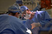 Dr. Sekela in the operating room