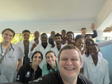 Dr. Barko poses with fellow health care workers on a medical mission in Tanzania 