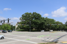 Beginning Monday, June 15, 2026, the south bound lane of University Drive will be closed from the intersection with Cooper Drive (pictured) and Complex Drive. To ease transportation for essential services, the campus community is encouraged to seek alternate transportation routes during this period and to exercise caution while traveling in this area.