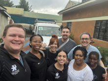 Dr. Barko poses with fellow health care workers on a medical mission in Tanzania 