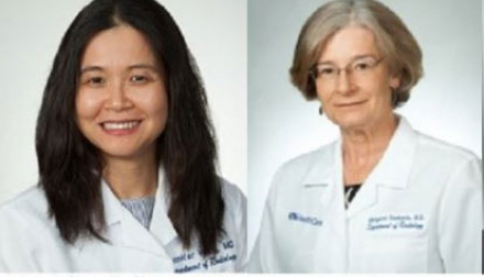 Headshots of Xiaoquin (Jennifer) Wang, MD and Margaret Szabunio, MD