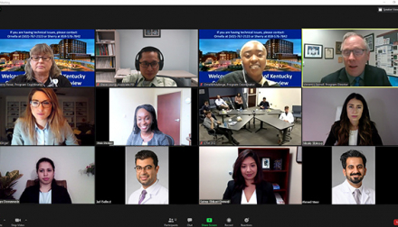 screenshot of Zoom session with 12 participants