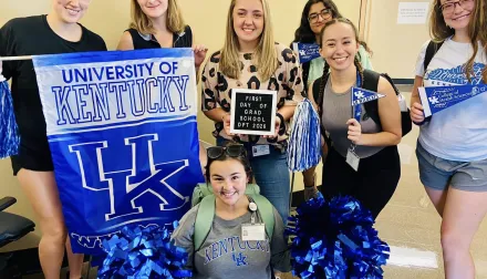 UK DPT students on first day of class