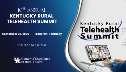 Photo graphic announcing the 2025 Kentucky Rural Telehealth Summit